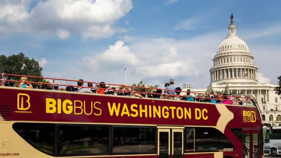 DC Hop-On Hop-Off Open-Top City Tour with 17 Stops