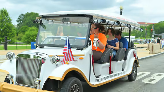 Washington DC Day & Night Guided Monuments Tour by E-Cart